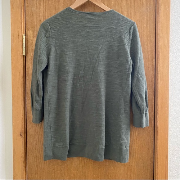 LOFT • Oversized Tie Neck Shirt Tunic - Size M - Picture 2 of 12